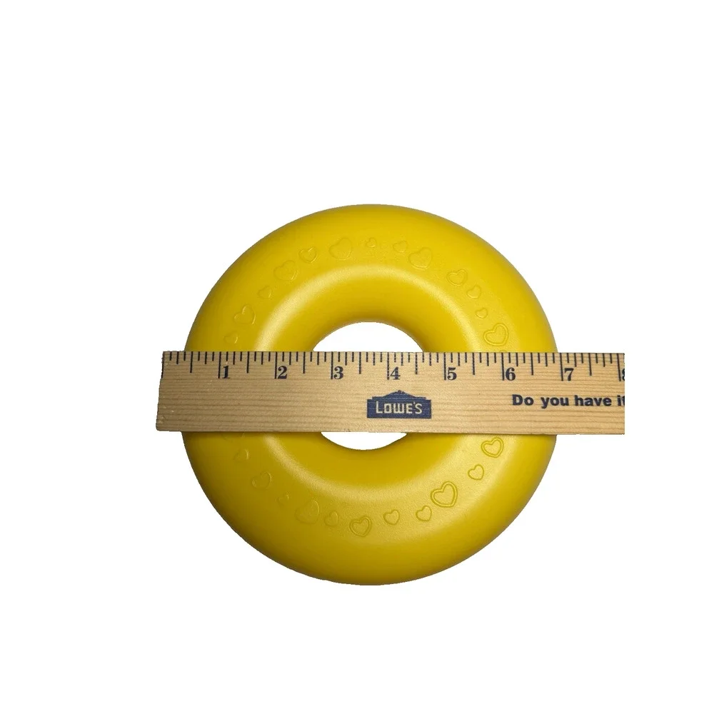 Fisher Price Giant Rock- A-Stack Yellow Ring Heart Print Replacement Ring Toy